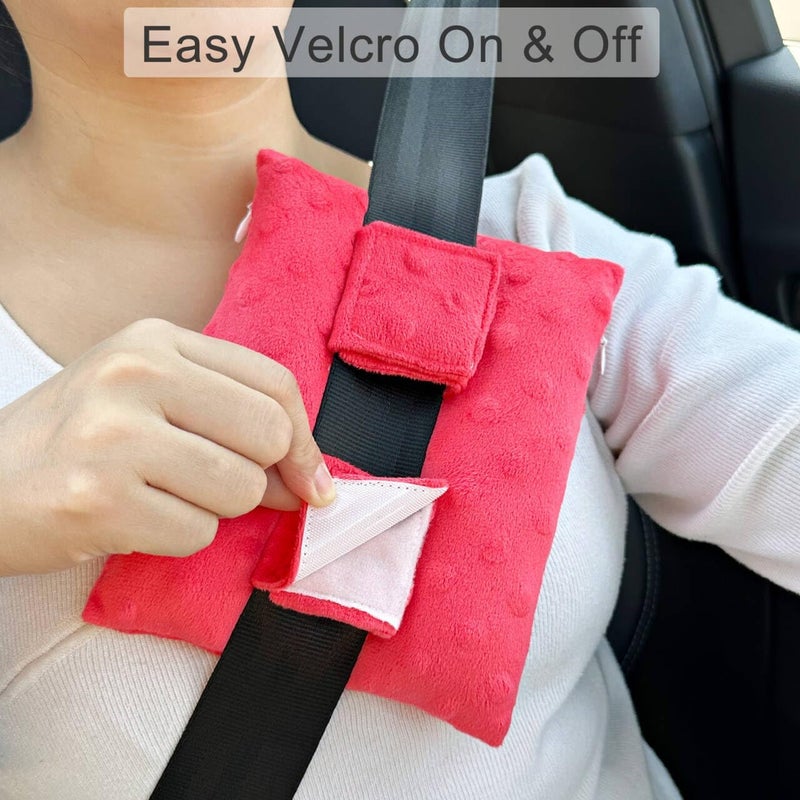 HapiPoppy Port Pillows Chemo Port Pillow for Seatbelt Pacemaker Chest Protector Chemo Patients Cancer Open-Heart Incision Recovery Post Surgery Support Cushion Gifts Women Minky Dot Red - Image 2